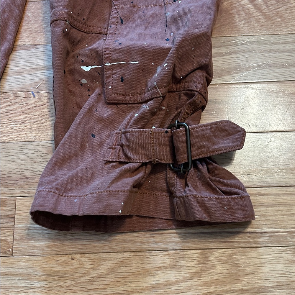 Free People Painter Pants. Cargo style. Size 2. Copper color (pretty penny) - Picture 2 of 8